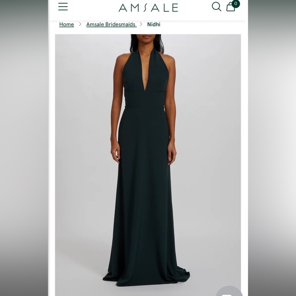 Beautiful Amsale Bridesmaid dress size 2/4 - Picture 2 of 4